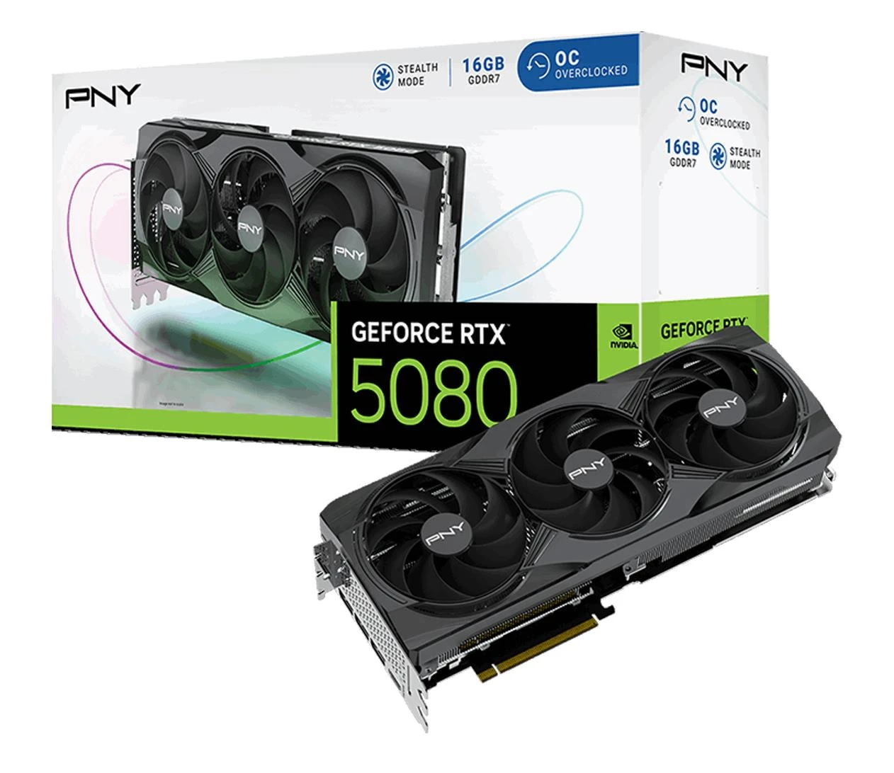 Відеокарта PNY GeForce RTX 5080 OC 16GB GDDR7 DLSS4 (VCG508016TFXPB1-O) EU