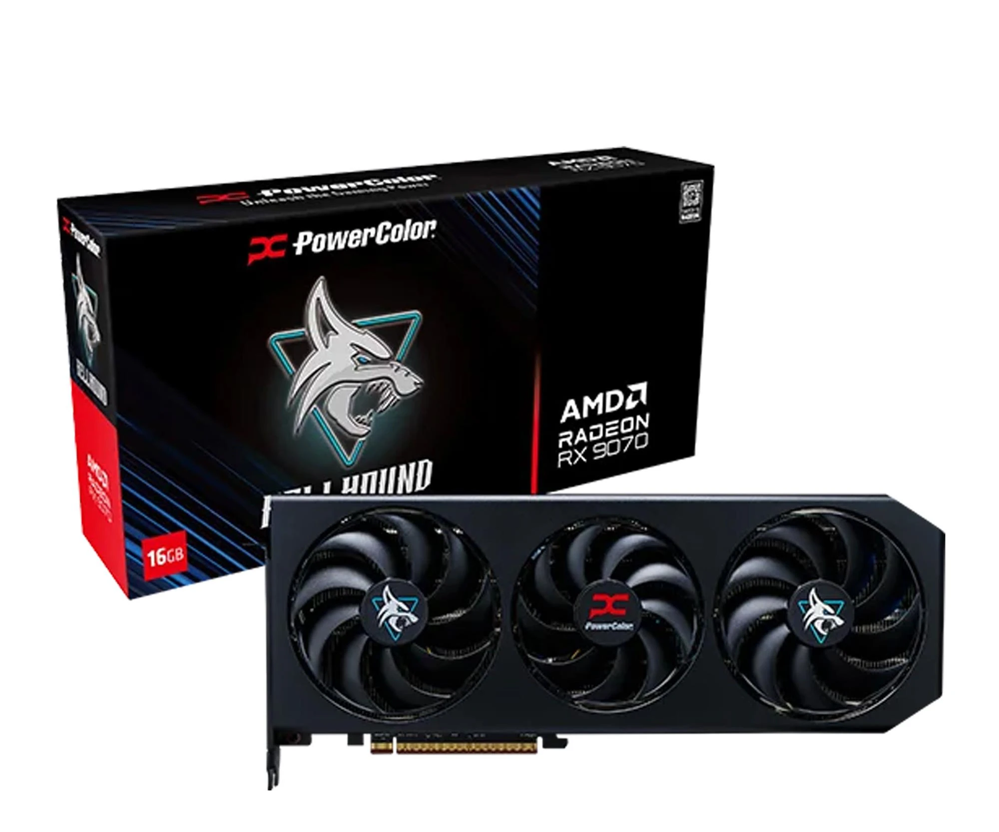Відеокарта PowerColor Radeon RX 9070 Hellhound 16GB GDDR6 (RX9070 16G-L/OC) EU
