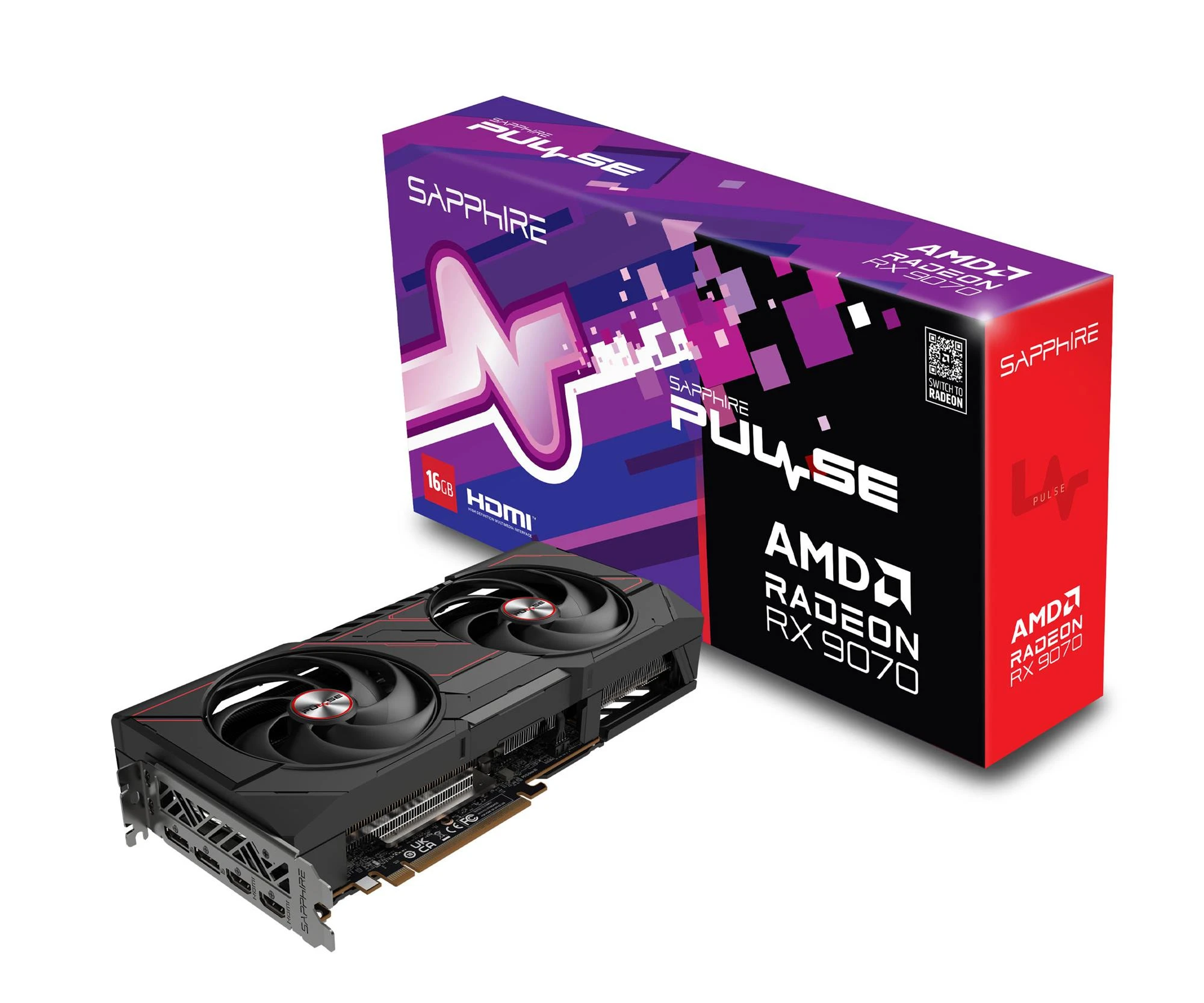 Відеокарта Sapphire Radeon RX 9070 Pulse 16GB GDDR6 (11349-03-20G) EU