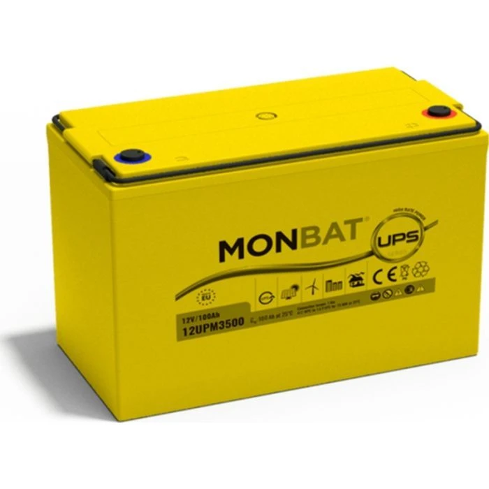 Акумуляторна батарея MONBAT 12V-100Ah, AGM (12UPM3500) (UA)