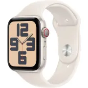 Apple Watch SE 2 GPS + Cellular 40mm Starlight Aluminium Case w. Starlight Sport Band - S/M (MRFX3/MXFY3)