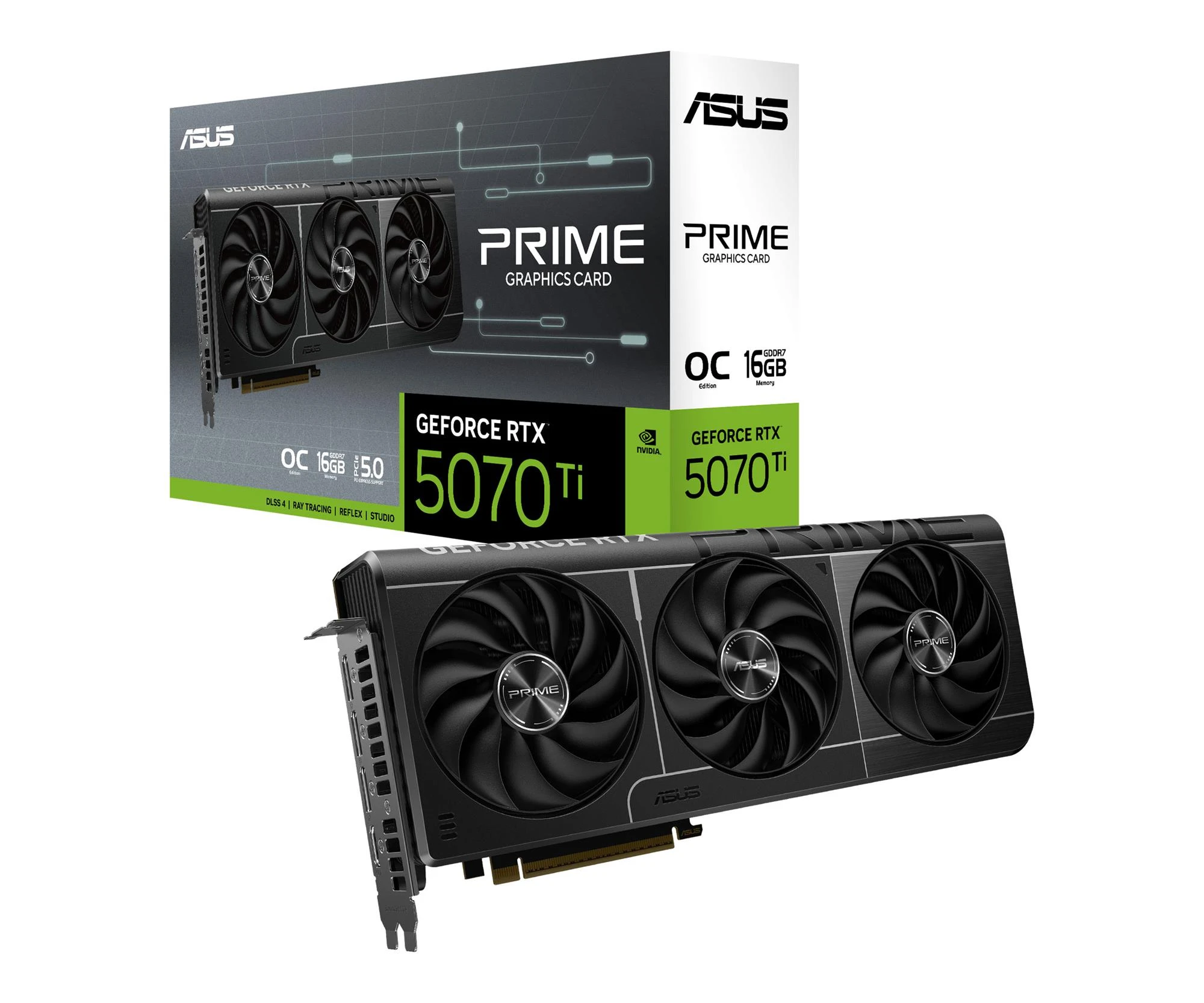 Видеокарта ASUS GeForce RTX 5070 Ti Prime OC 16GB GDDR7 DLSS4 (PRIME-RTX5070TI-O16G) EU