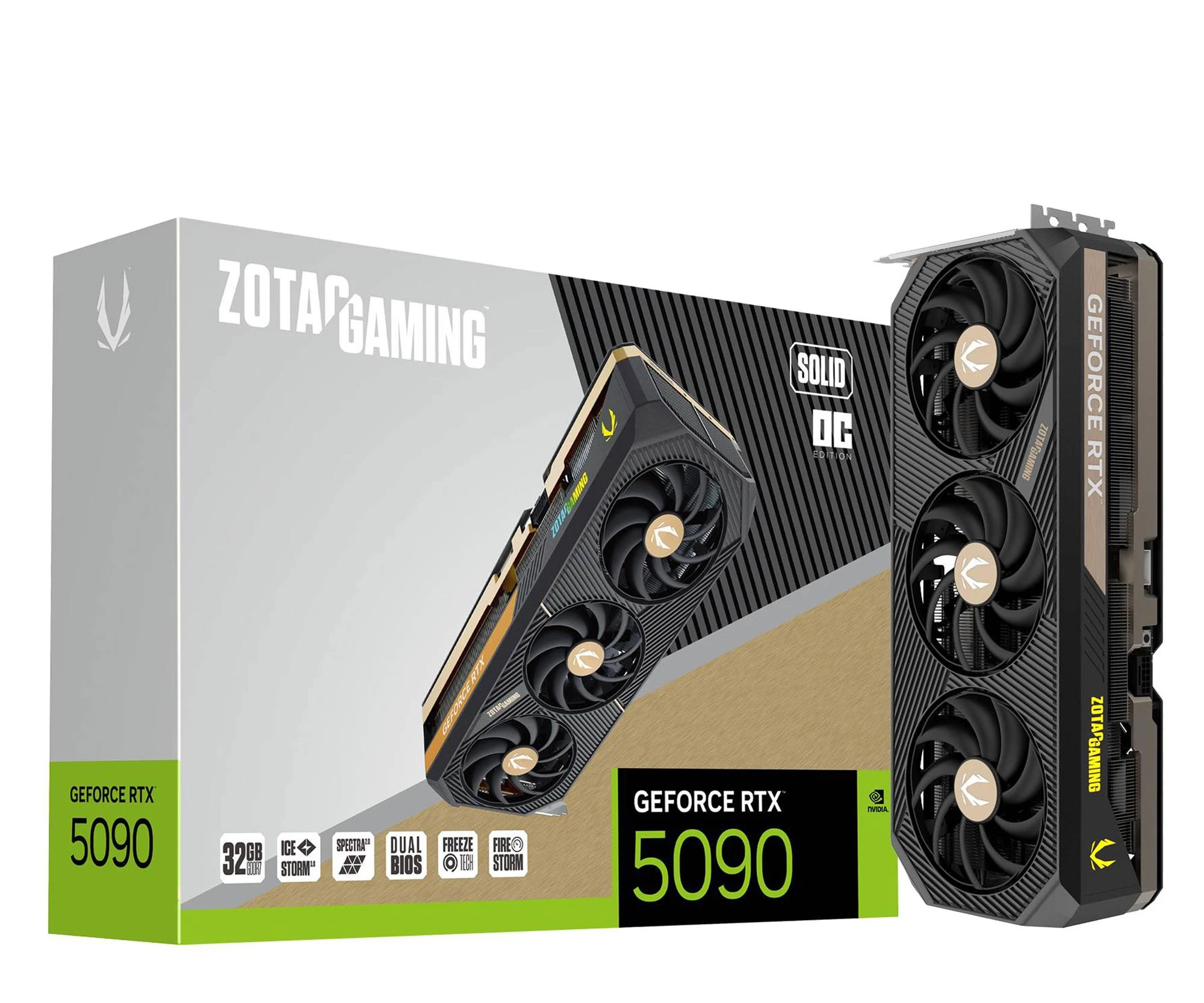 Відеокарта Zotac GeForce RTX 5090 Solid OC 32GB GDDR7 DLSS4 (ZT-B50900J-10P) EU
