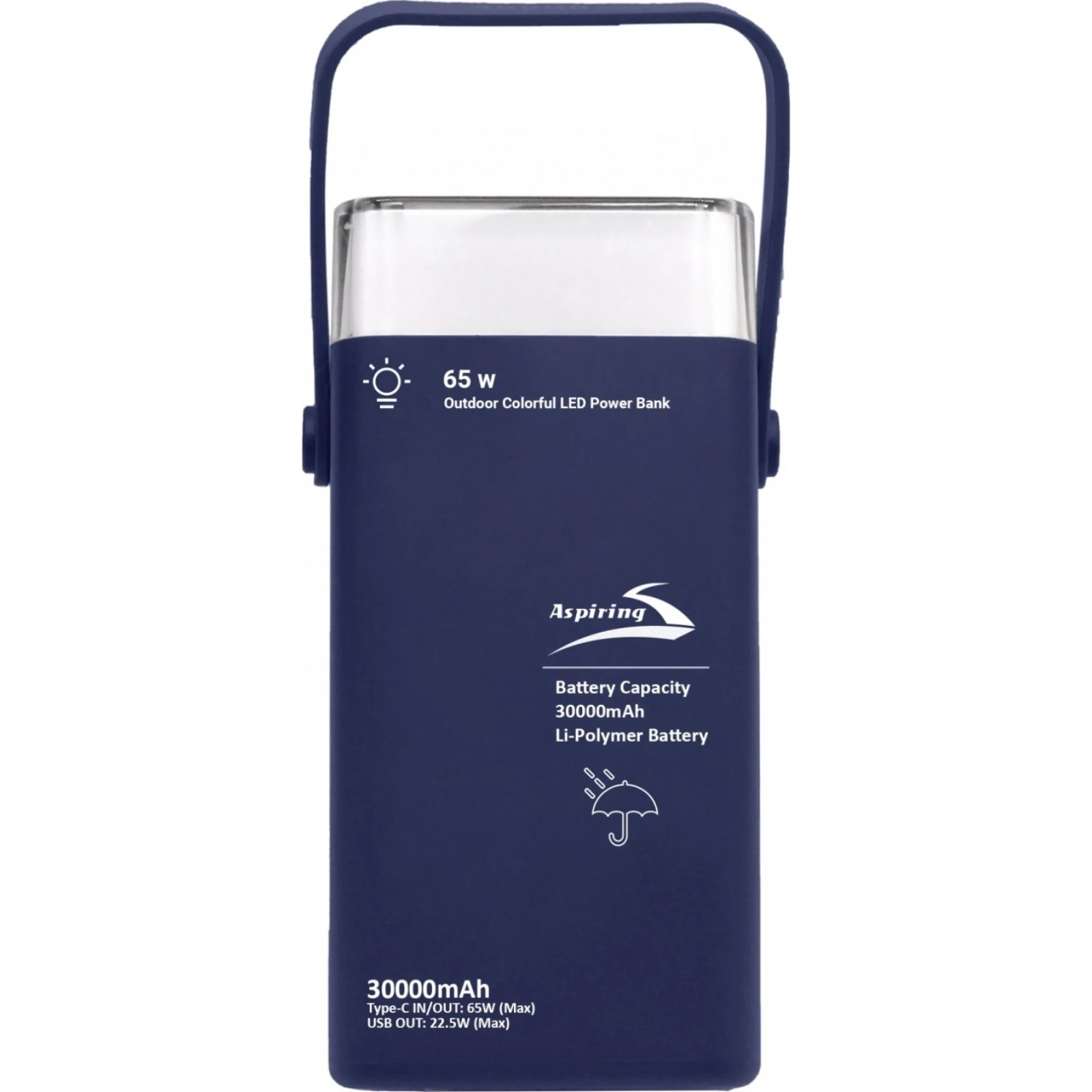 Мобільна батарея Aspiring Vigor 30 30000mAh PD/3.0/65W, QC/3.0, 2*USB-C, 2*USB-A (VG65PD) (UA)