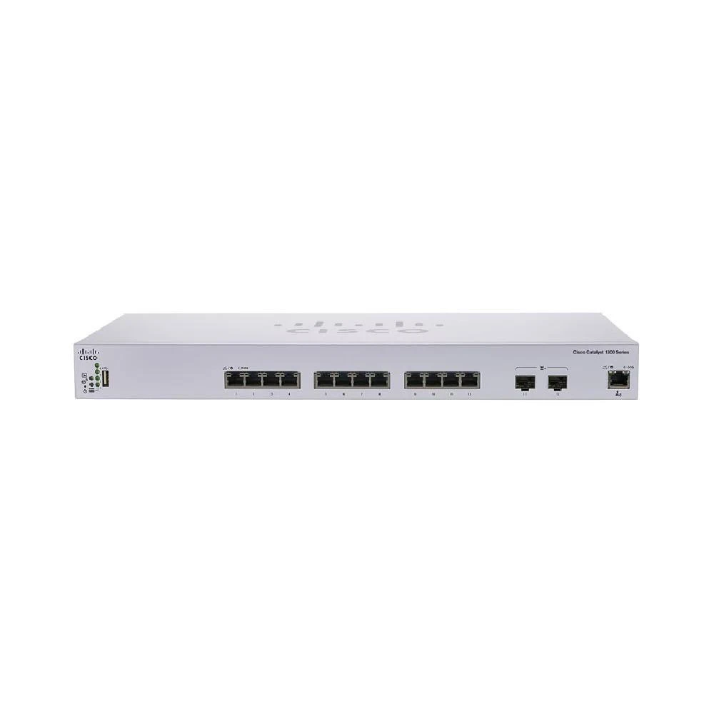 Коммутатор управляемый уровня 3 Cisco Catalyst 1300 (C1300-12XT-2X) (UA)