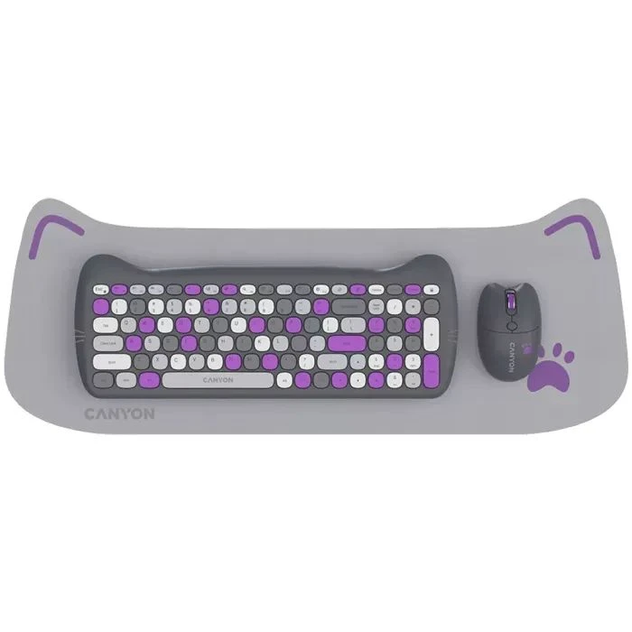 Комплект Canyon HSET-W6 Kitty Edition Wireless UA Violet (CNS-HSETW6VT) (UA)