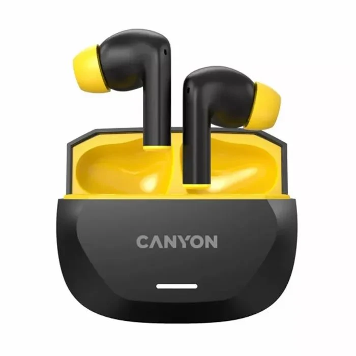 Навушники Canyon Hexagon 7 TWS ANC+ENC Wireless Charge Black/Yellow (CNS-TWS7BY) (UA)