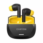 Навушники Canyon Hexagon 7 TWS ANC+ENC Wireless Charge Black/Yellow (CNS-TWS7BY) (UA)