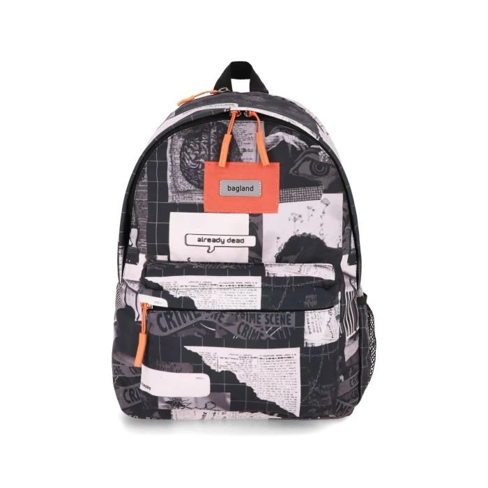 Рюкзак для ноутбука Bagland 14 Stylish M 17L+print, чорний-білий 1343/00549694 (1118320661) (UA)