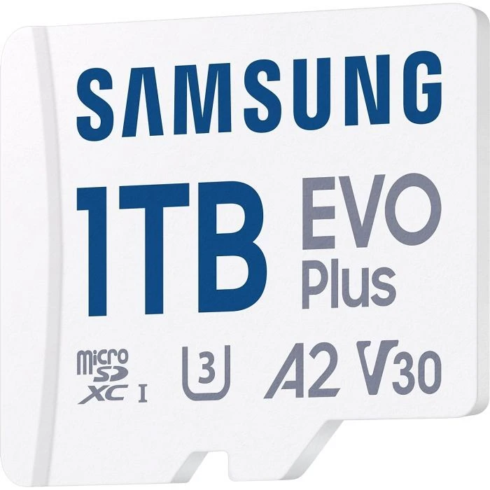 Карта пам'яті Samsung 1TB microSDXC Class UHS-I U3 V30 A2 EVO Plus + SD Adapter (MB-MC1T0SA/EU) (UA)
