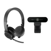 Logitech Brio 4K Webcam & Zone Wireless Headset (991-000344)