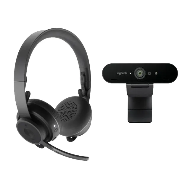 Веб камера Logitech Brio 4K Webcam & Zone Wireless Headset (991-000344)