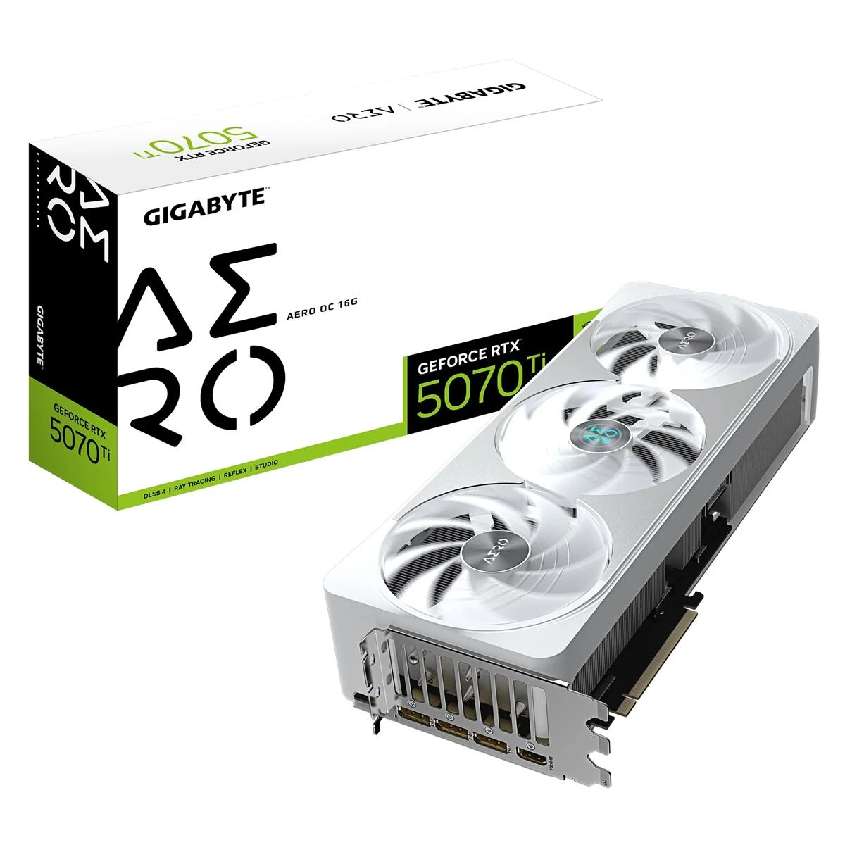 Видеокарта GeForce RTX 5070 Ti 16GB GDDR7 Aero OC Gigabyte (GV-N507TAERO OC-16GD) (UA)
