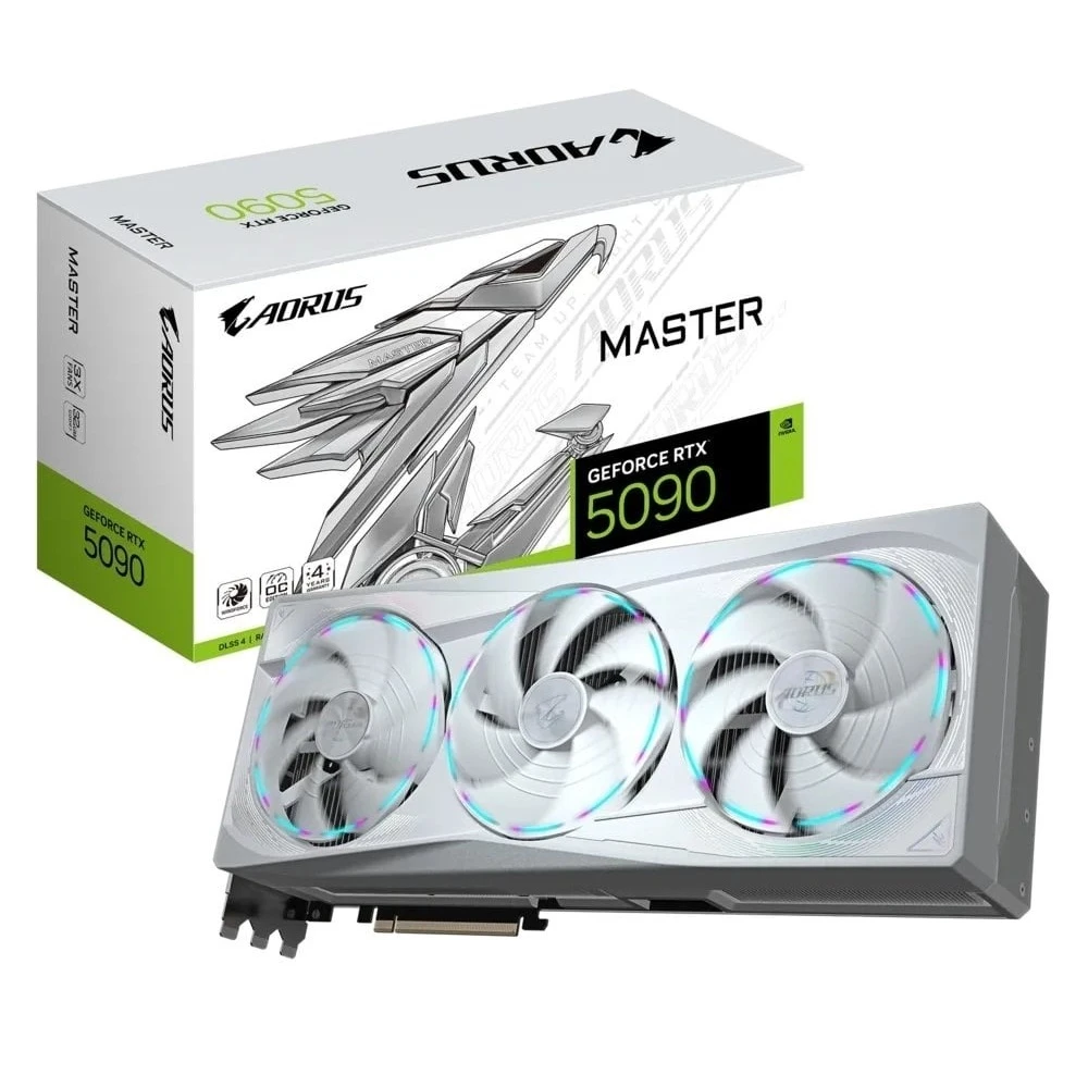 Видеокарта GeForce RTX 5090 32GB GDDR7 Aorus Master Ice Gigabyte (GV-N5090AORUSM ICE-32GD) (UA)