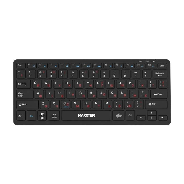 Клавіатура Maxxter KBW-C01B-UA Wireless UA Black (KBW-C01B-UA) (UA)