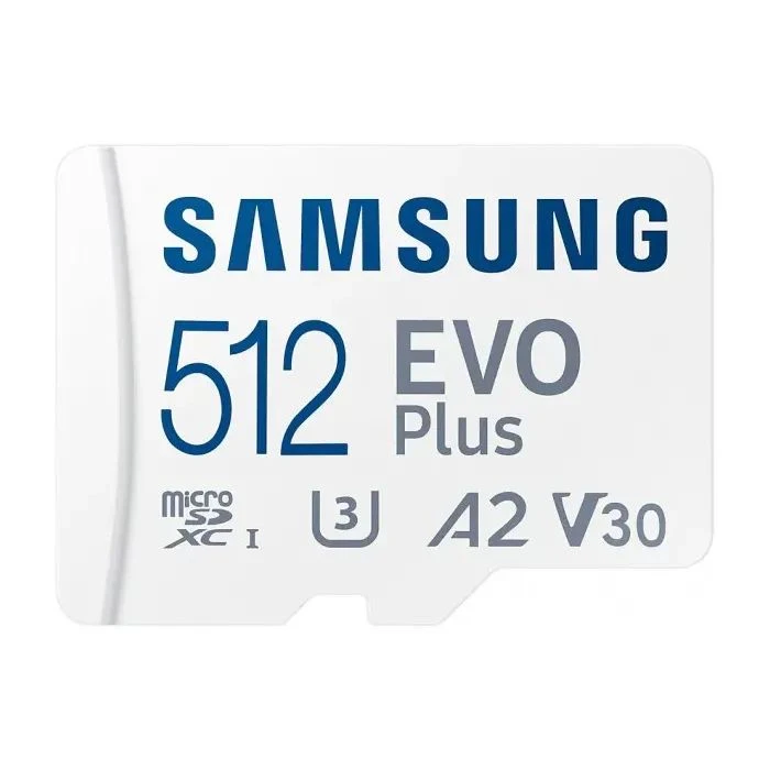 Карта памяти Samsung 512 GB microSDXC Class 10 UHS-I U3 V30 A2 EVO Plus+SD Adapte (MB-MC512SA/EU)