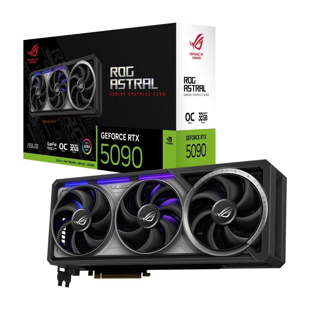 Відеокарта GeForce RTX 5090 32GB GDDR7 ROG Astral Gaming OC Asus (ROG-ASTRAL-RTX5090-O32G-GAMING) (90YV0LW0-M0NA00) (UA)