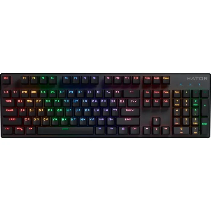 Клавиатура Hator Icefall Mecha Rainbow Wireless/USB Black (HTK204UA) (UA)