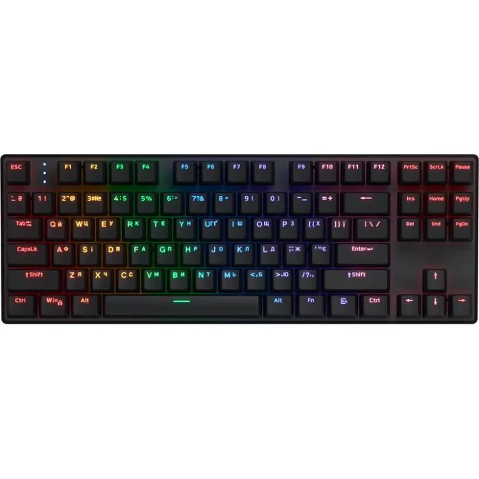 Клавіатура Hator Icefall Mecha TKL Rainbow Wireless/USB Black (HTK287UA) (UA)