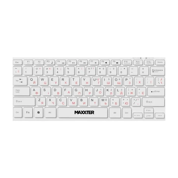 Клавіатура Maxxter KBM-C01W-UA USB UA White (KBM-C01W-UA) (UA)