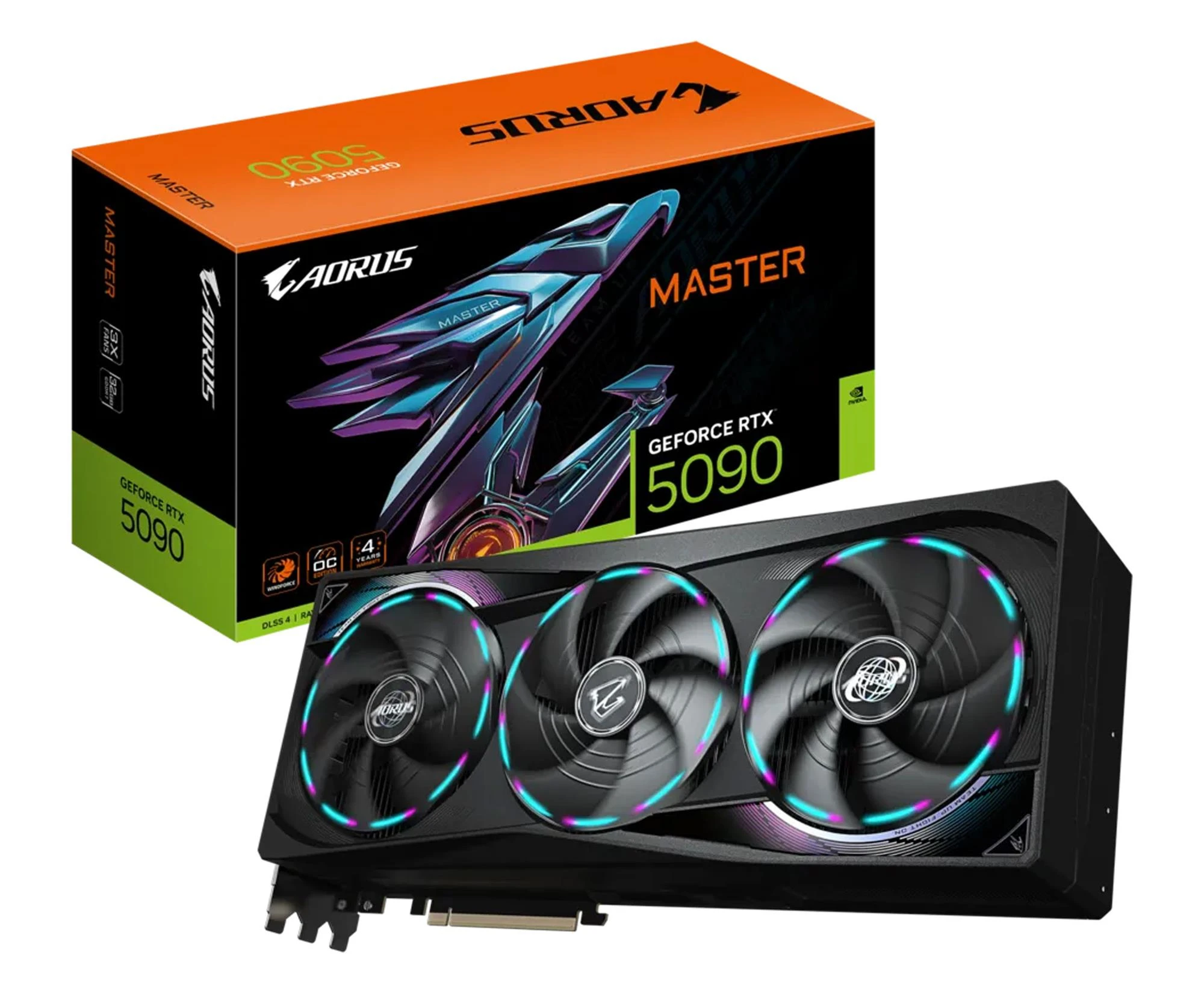 Відеокарта Gigabyte GeForce RTX 5090 AORUS Master 32GB GDDR7 DLSS4 (GV-N5090AORUS M-32GD) EU