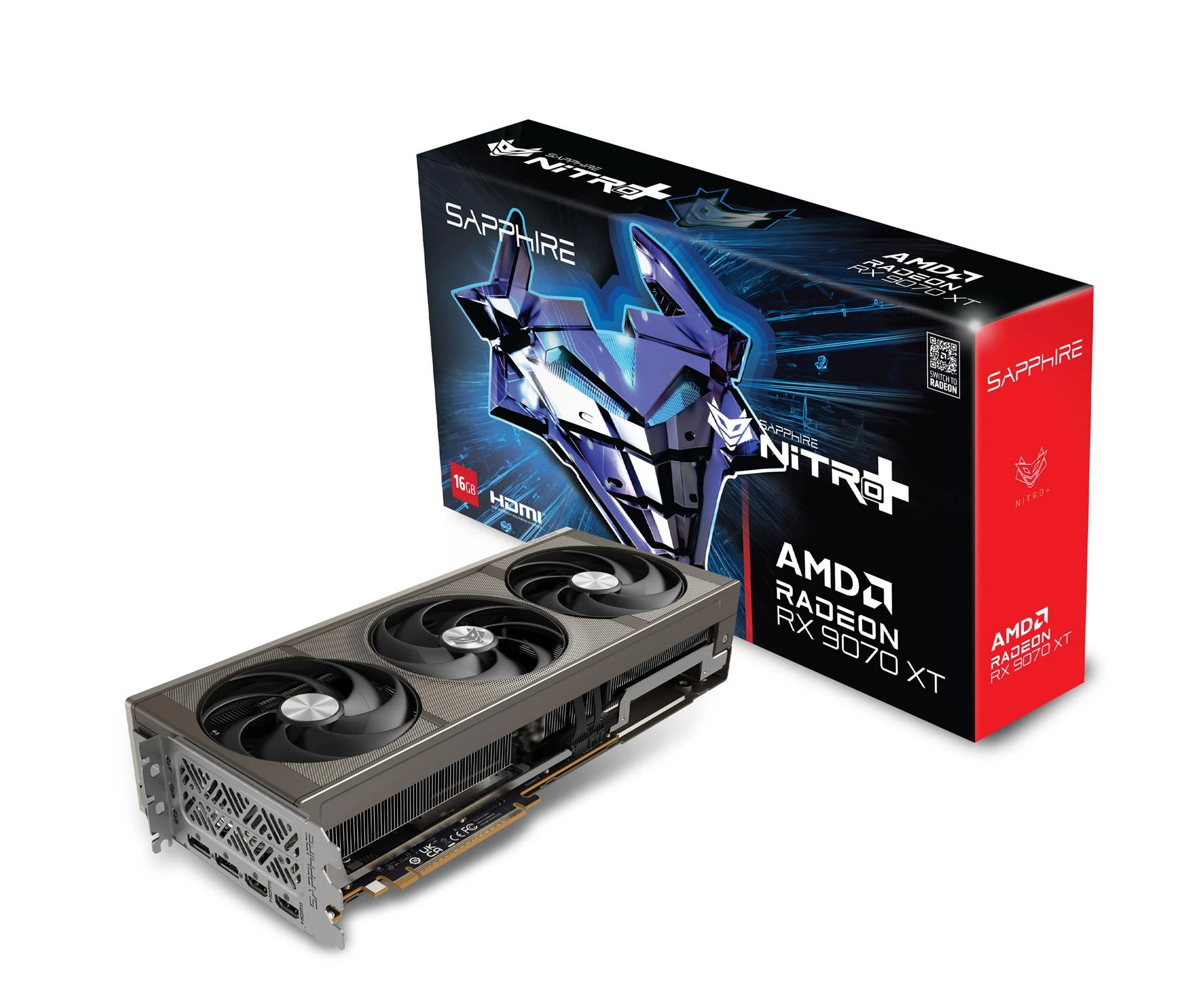 Видеокарта Sapphire Radeon RX 9070 XT Nitro+ OC 16GB GDDR6 (11348-01-20G) EU