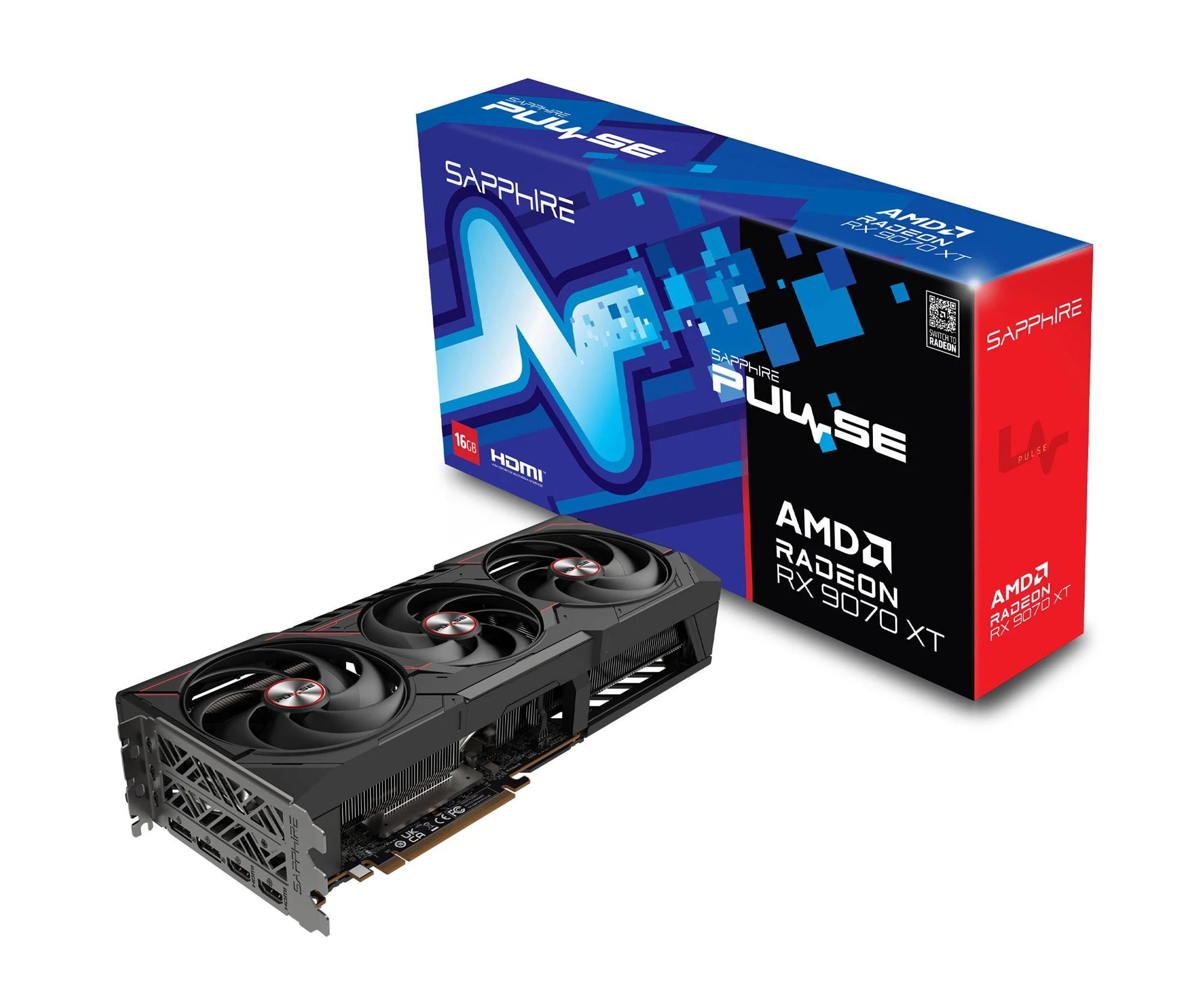 Відеокарта Sapphire Radeon RX 9070 XT Pulse 16GB GDDR6 (11348-03-20G) EU