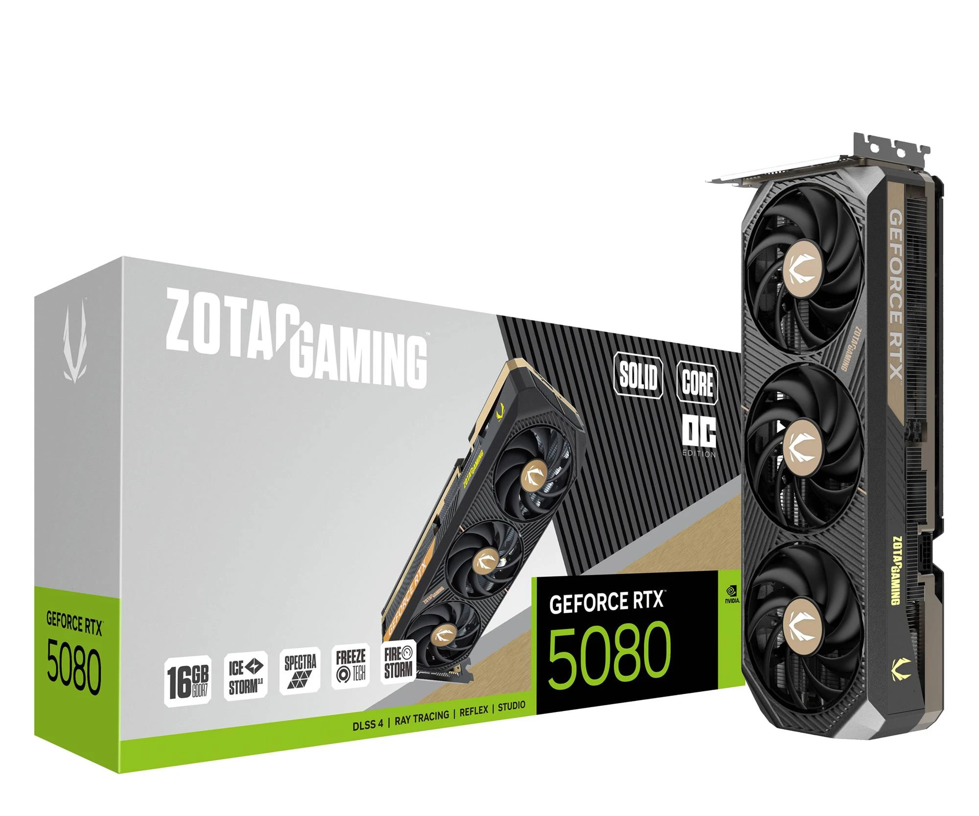 Відеокарта Zotac GeForce RTX 5080 Solid Core OC 16GB GDDR7 DLSS4 (ZT-B50800J2-10P) EU