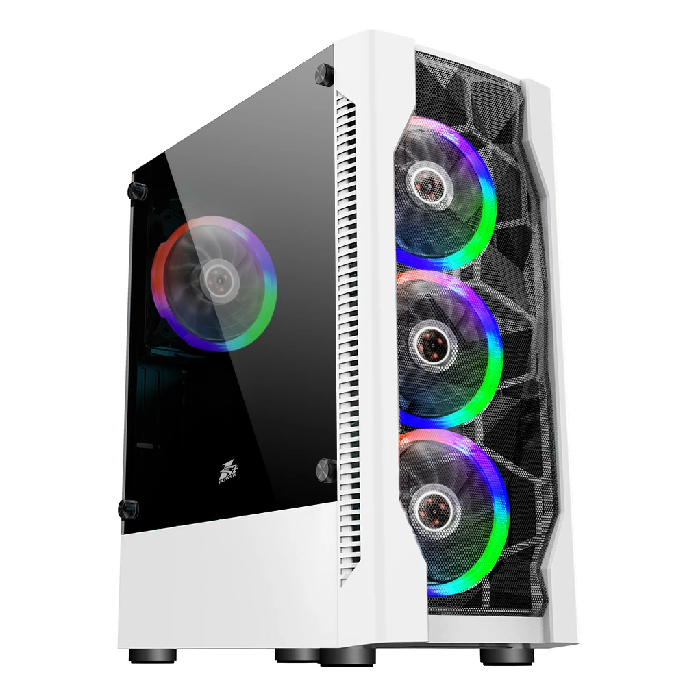 Корпус 1stPlayer D4-WH-4F1-W White без БП (UA)