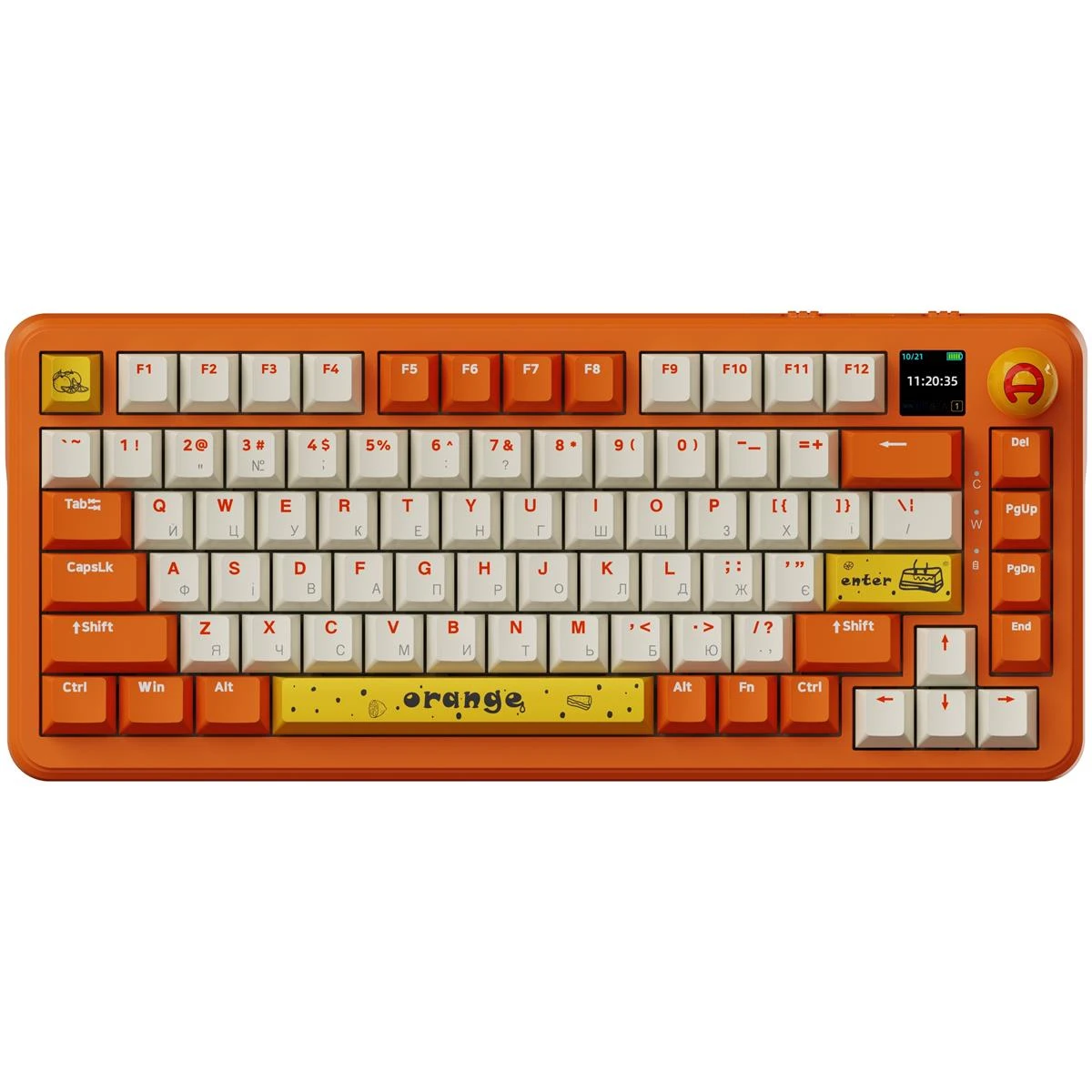 Клавіатура Ajazz AK820 MAX Avocado Switch Orange (AK820MAX-AS-OW)
