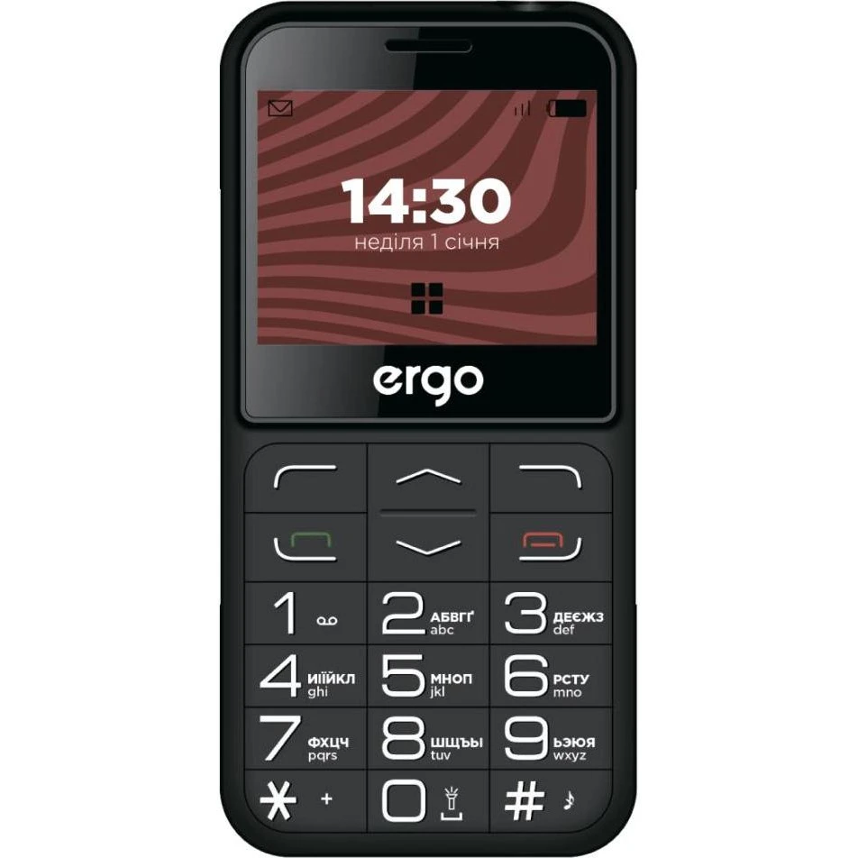 Мобільний телефон ERGO R231 Black (UA)