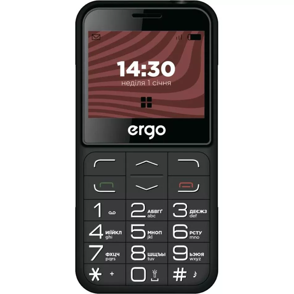 Мобильный телефон ERGO R231 Black (UA)
