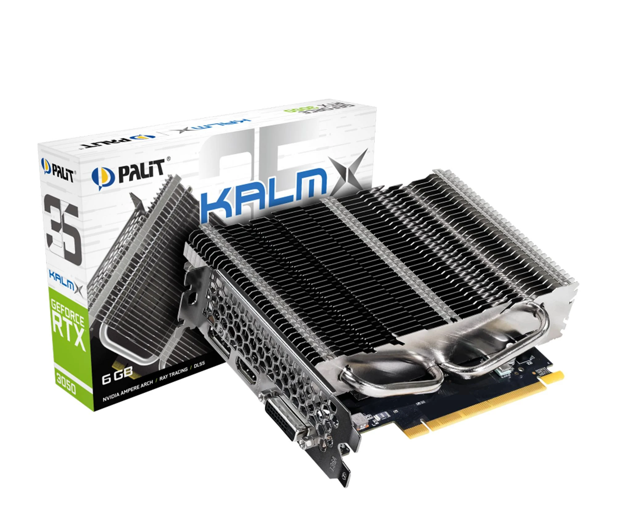 Відеокарта Palit GeForce RTX 3050 KalmX 6GB GDDR6 (NE63050018JE-1070H) EU