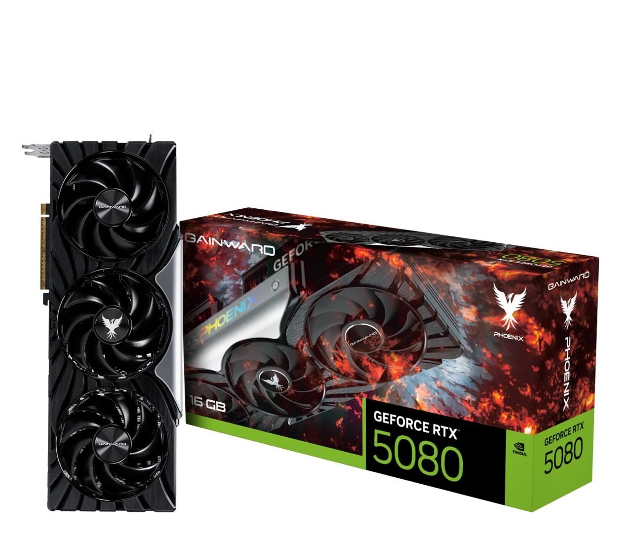 Видеокарта Gainward GeForce RTX 5080 Phoenix 16GB GDDR7 DLSS4 (NE75080019T2-GB2031X) EU