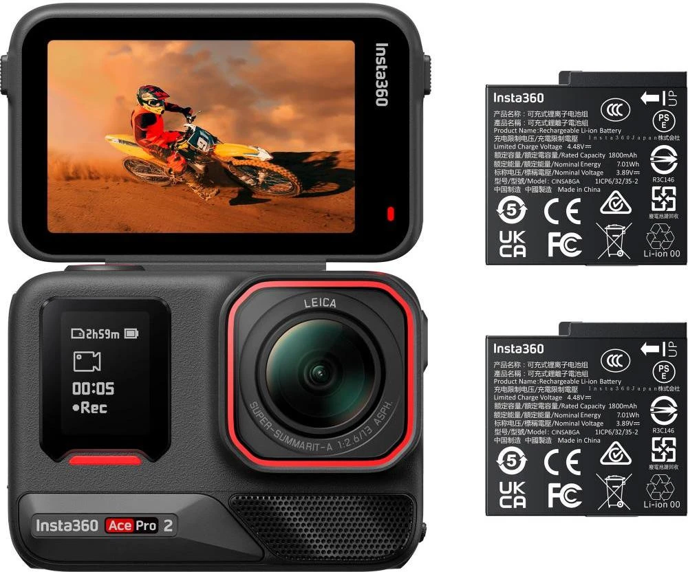 Екшн камера Insta360 Ace Pro 2 Battery Bundle (CINSBBGA_ACEPRO208)
