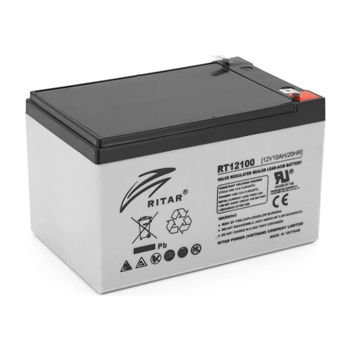 Акумуляторна батарея Ritar AGM RT12100, 12V-10Ah (RT12100) (UA)