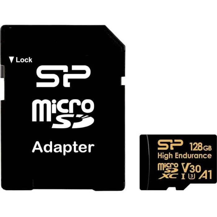 Карта пам'яті Silicon Power 128 GB microSDXC UHS-I U3 V30 A1 Class 10 + SD-adapter (SP128GBSTXDV3V1HSP) (UA)
