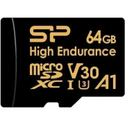 Silicon Power 64 GB MicroSDHC UHS-I U3 A1 V30 High Endurance + SD adapter (SP064GBSTXDV3V1HSP) (UA)
