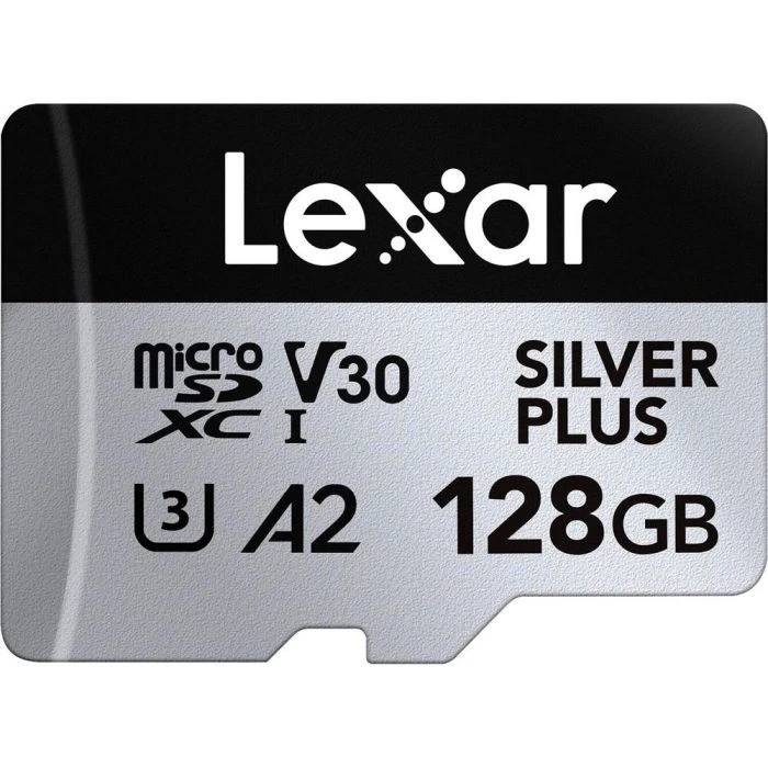 Карта пам'яті Lexar 128GB microSDXC class 10 UHS-I U3 V30 A2 Professional Silver (LMSSIPL128G-BNANG) (UA)