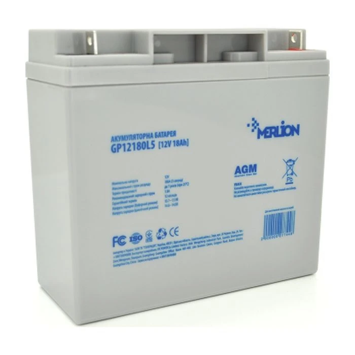 Акумуляторна батарея Merlion 12V-18Ah (GP12180L5) (UA)