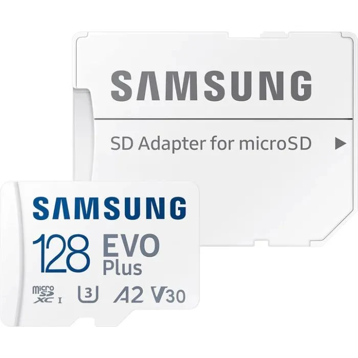 Карта памяти Samsung 128 GB microSDXC Class 10 UHS-I U3 V30 A2 EVO Plus+SD Adapte (MC128SA/EU) (UA)
