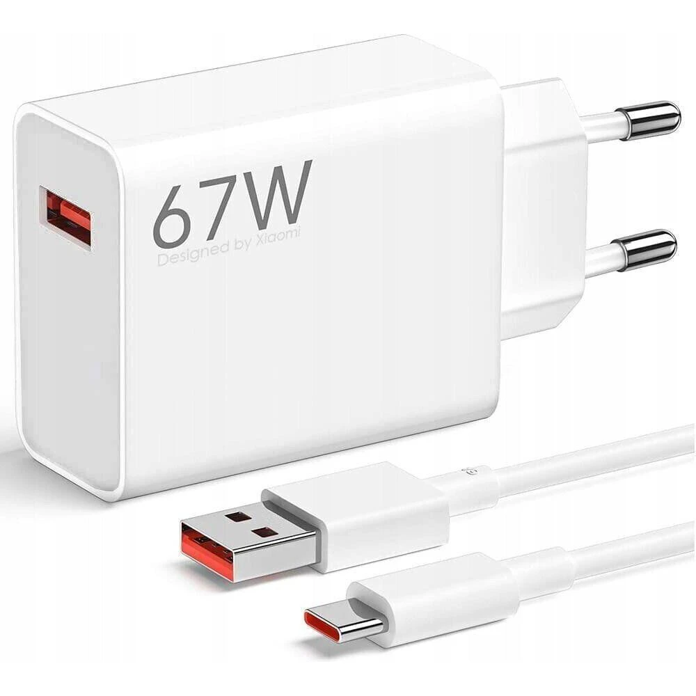 Мережевий зарядний пристрій Xiaomi 67W HyperCharge Combo White Type-C cable (BHR9465EU)
