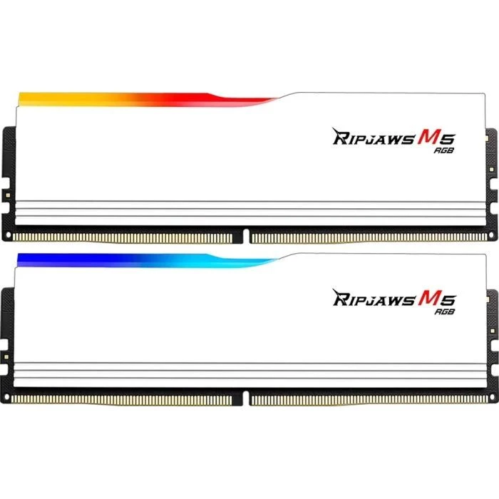 Оперативная память DDR5 64GB (2x32GB) 6000 MHz Ripjaws M5 RGB Matte White G.Skill (F5-6000J3040G32GX2-RM5RW) (UA)