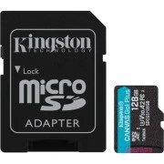 Kingston 128GB microSDXC сlass 10 UHS-I U3 V30 A2 Canvas Go Plus G4 (SDCG4/128GB)