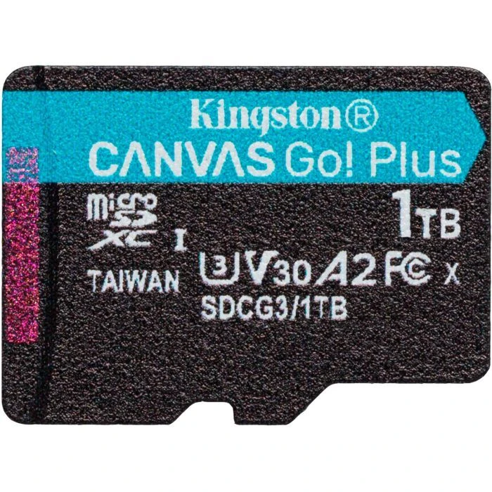 Карта пам'яті Kingston 1TB microSDXC class 10 UHS-I U3 V30 A2 Canvas Go Plus G4 (SDCG4/1TBSP) (UA)