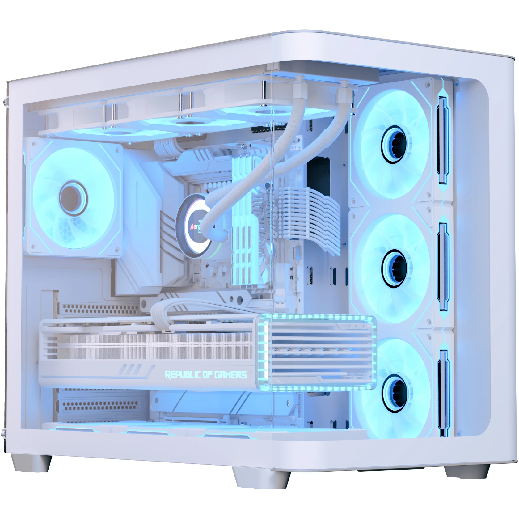 Корпус AeroCool P500C-G-WT-v1 (ACCM-PN01043.21) Білий без БП (UA)