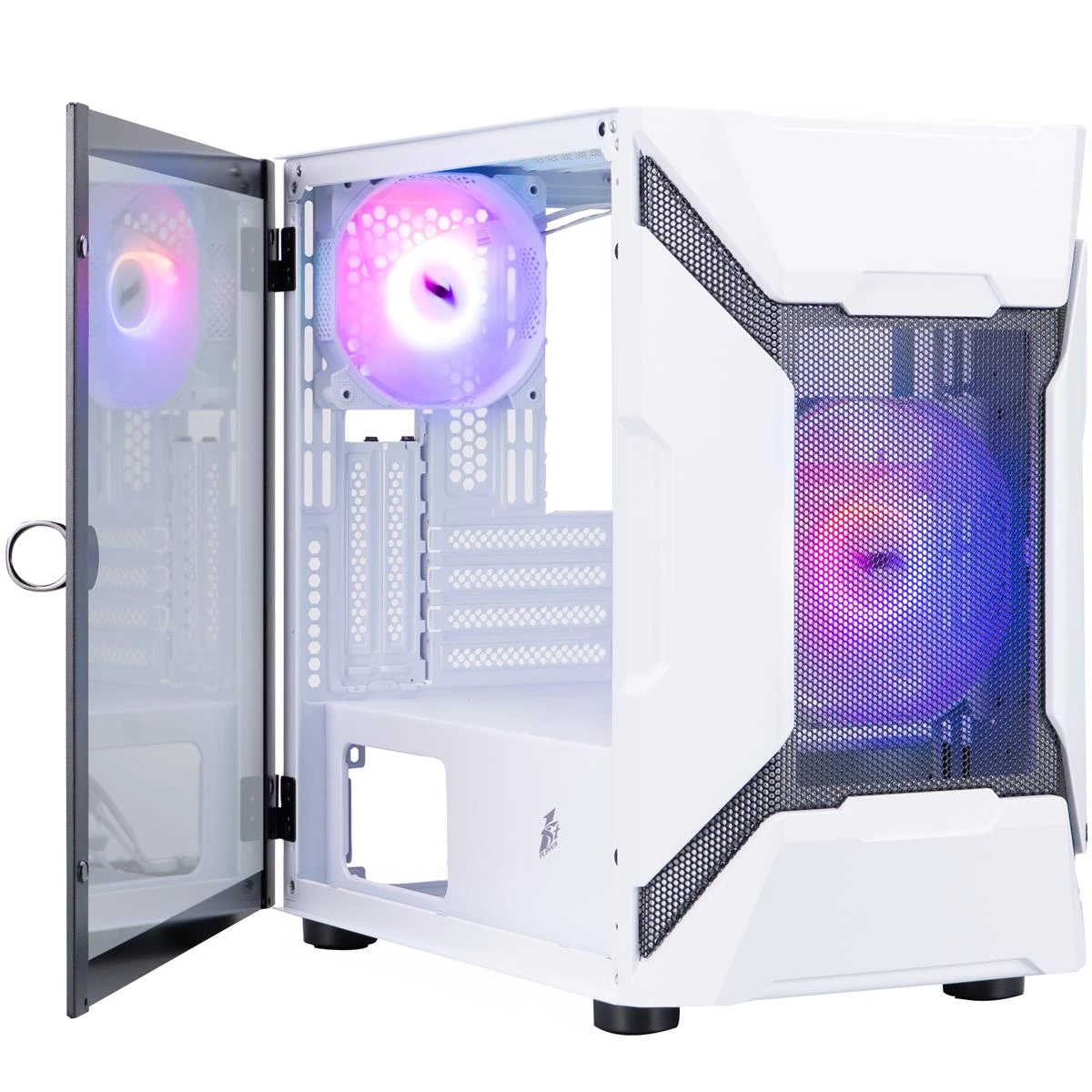 Корпус 1stPlayer D3-A-WH-1F7-14-W-1F7-W White без БП (UA)