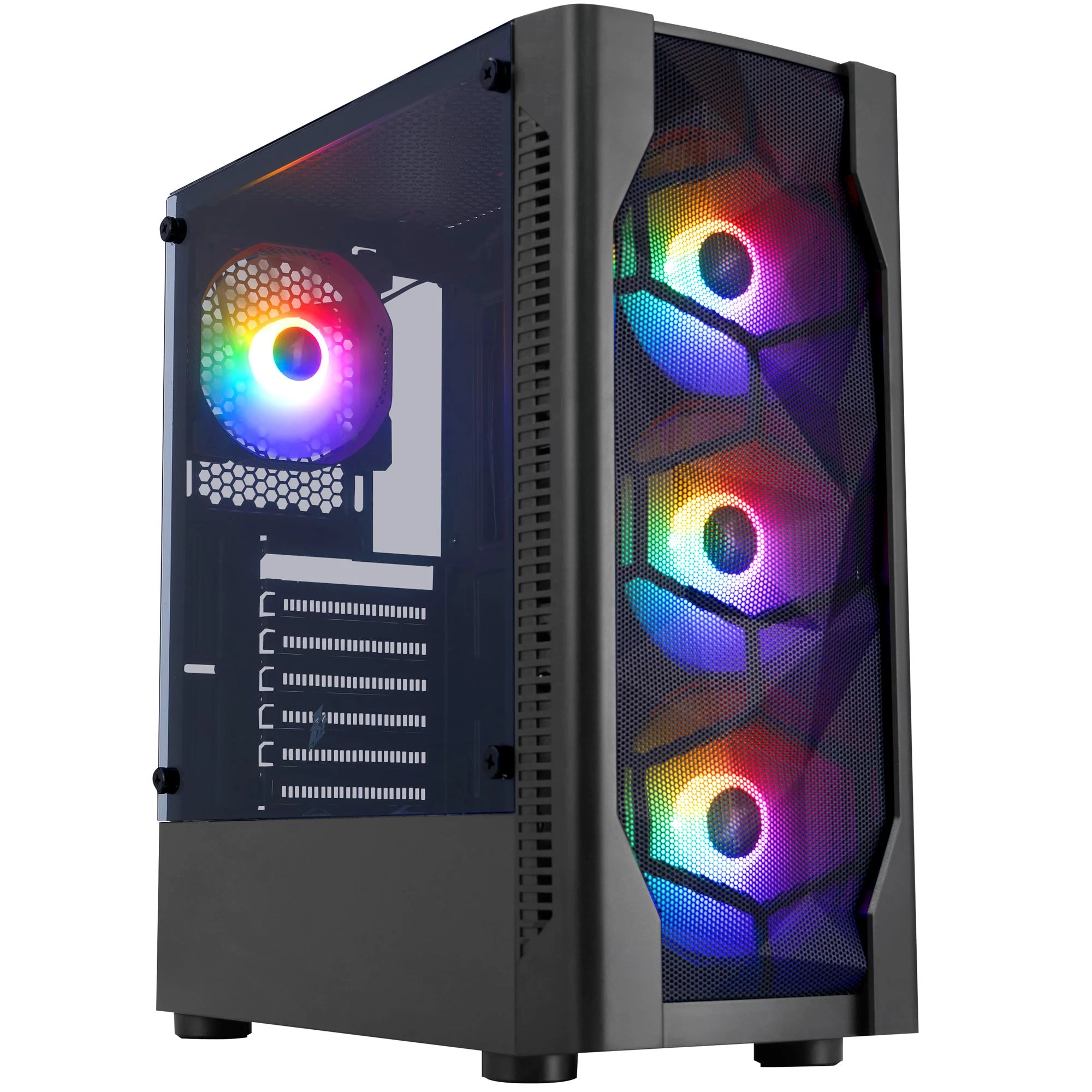 Корпус 1stPlayer D4-BK-4F1 Black без БП (UA)