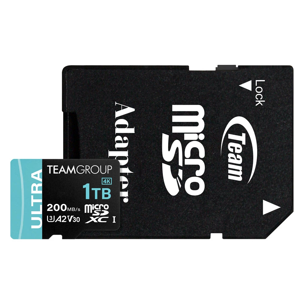 Карта памяти MicroSDXC 1TB UHS-I/U3 Class 10 Team Ultra R200/W170MB/s + SD-адаптер (TULMSDX1TIA2V3022503)
