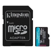 MicroSDXC 256GB UHS-I/U3 Class 10 Kingston Canvas Go! Plus R200/W160MB/s + SD-адаптер (SDCG4/256GB) (UA)